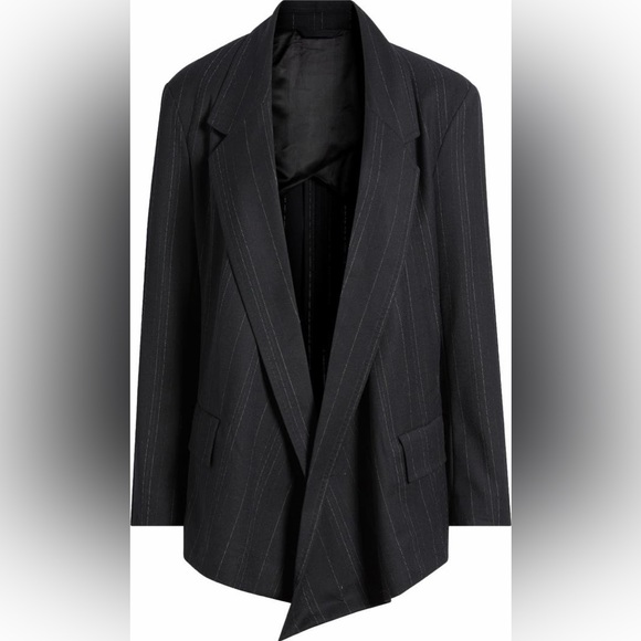 COS Draped Pinstripe Wool Blend Blazer NWT size EUR 38 (US M)